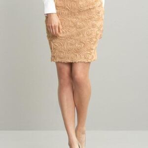 Banana Republic Textured Beige Pencil Skirt